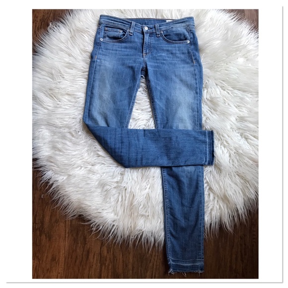 Rag & Bone Ankle Skinny Fit Jeans Mid Rise Blue Denim Size 26 - Picture 2 of 12